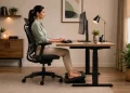 Healthy habits for desk workers using a comfortable workstation