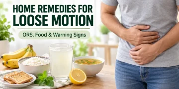 Home remedies for loose motion with ORS, banana, rice and soup
